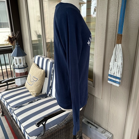 MV SPORT Ladies Navy ‘Martha’s Vineyard’ Long Sleeve Cotton Sweatshirt - Sz MED - Picture 9 of 13